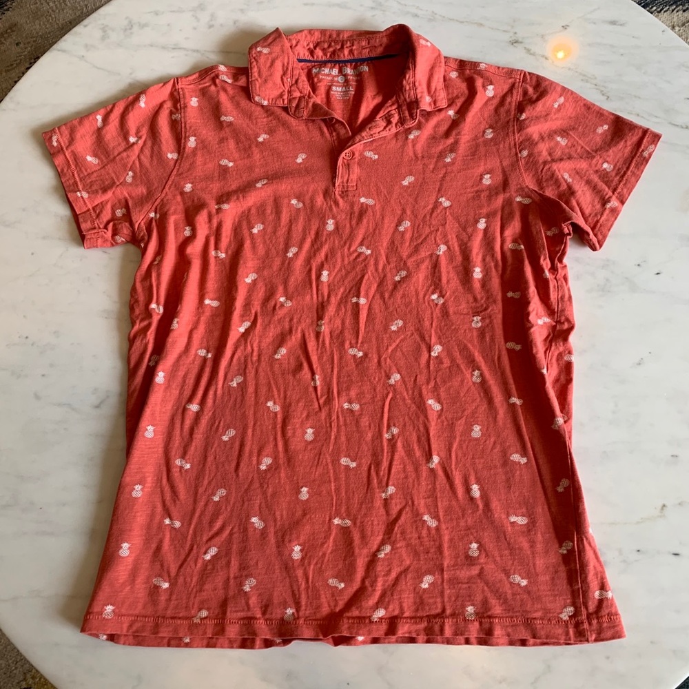 Michael Brandon Pineapple Golf Shirt